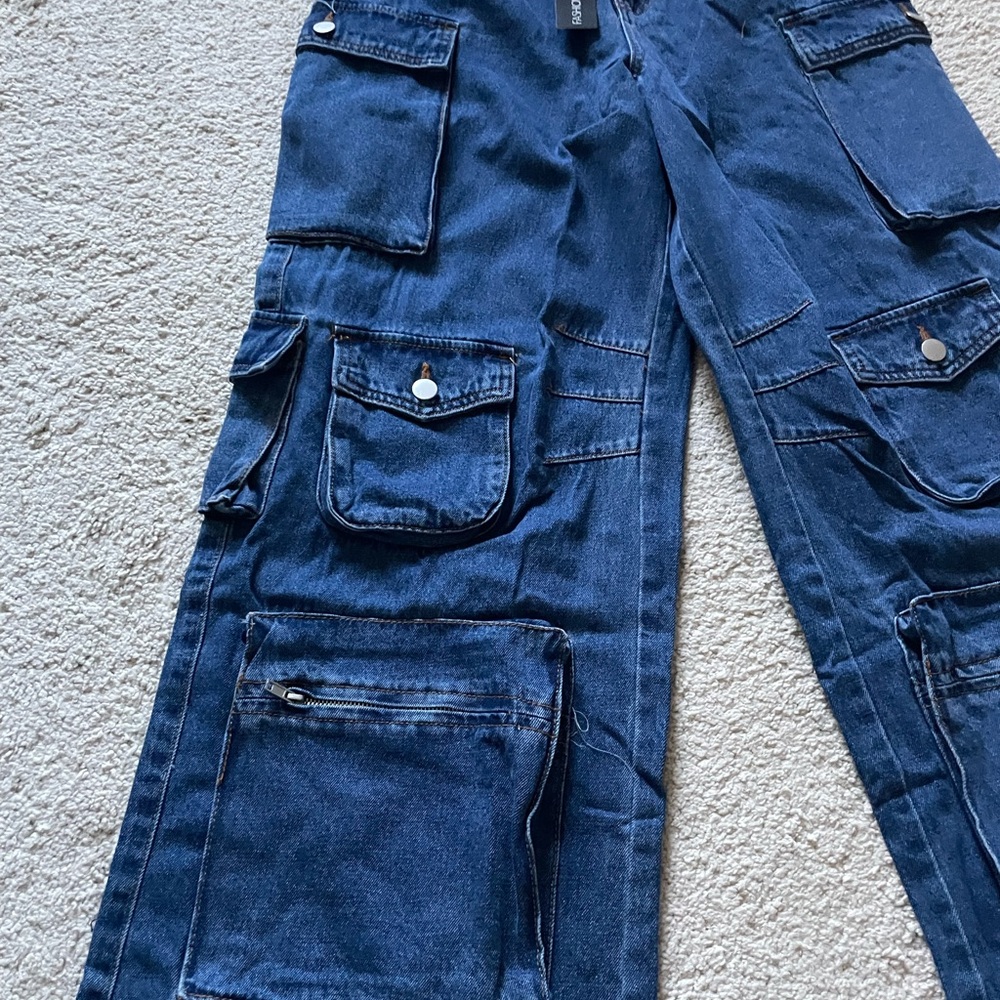 Lily High Rise Cargo Jeans - Picture 4 of 6